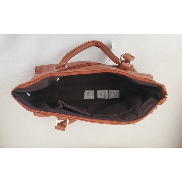 Rust Brown Handbag with Gold Hardware - Picture 2 of 3